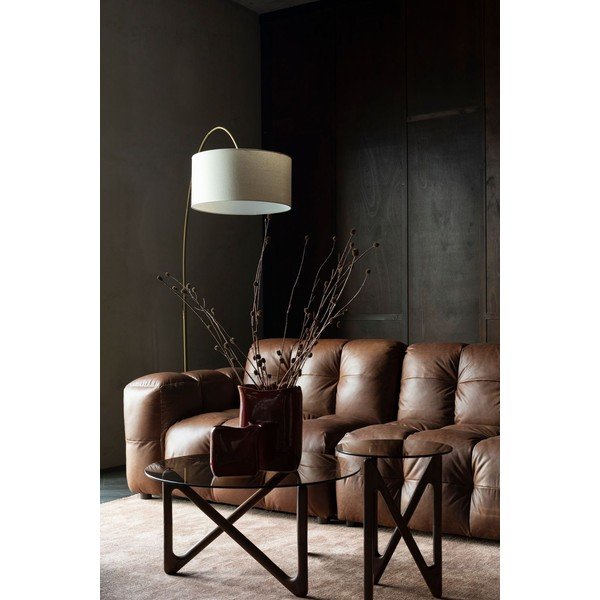 Кафяв кожен модулен диван 264 cm Hackman – Dutchbone-image-1