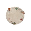 Кремаво ръчно изработено памучно детско килимче за игра подходящо за пране ø140 cm Interstellar Journey – Lorena Canals