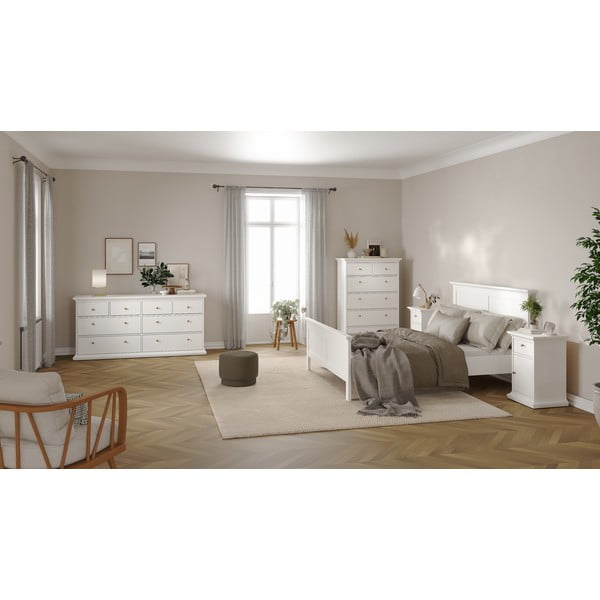 Бяло двойно легло 160x200 cm Paris – Tvilum-image-1