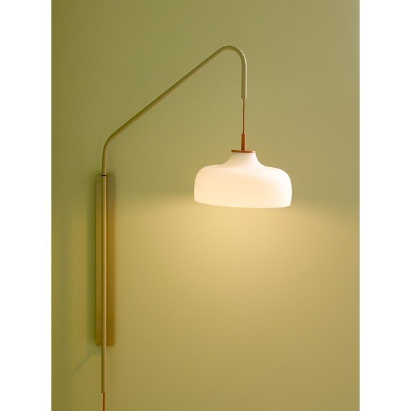 Бяла/бежова стенна лампа за контакт ø 29 cm Current – Hübsch-image-2