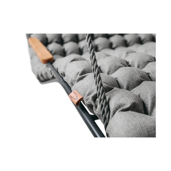 Тъмно сива висяща двуместна релаксираща масажна люлка на открито Vikos - Linda Vrňáková-image-3