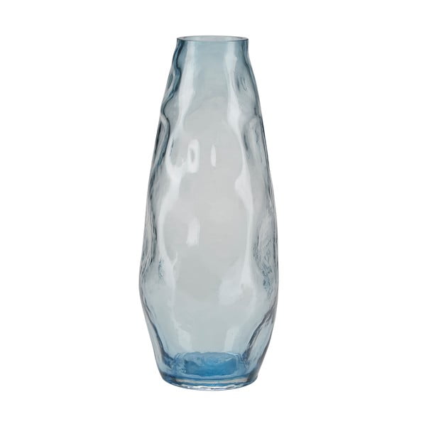 Светлосиня стъклена ваза, височина 28 cm - Bahne & CO