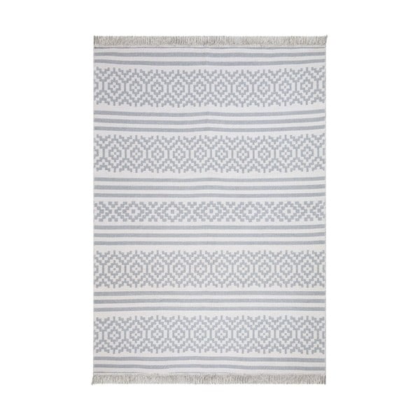 Сиво-бял памучен килим , 60 x 100 cm Duo - Oyo home