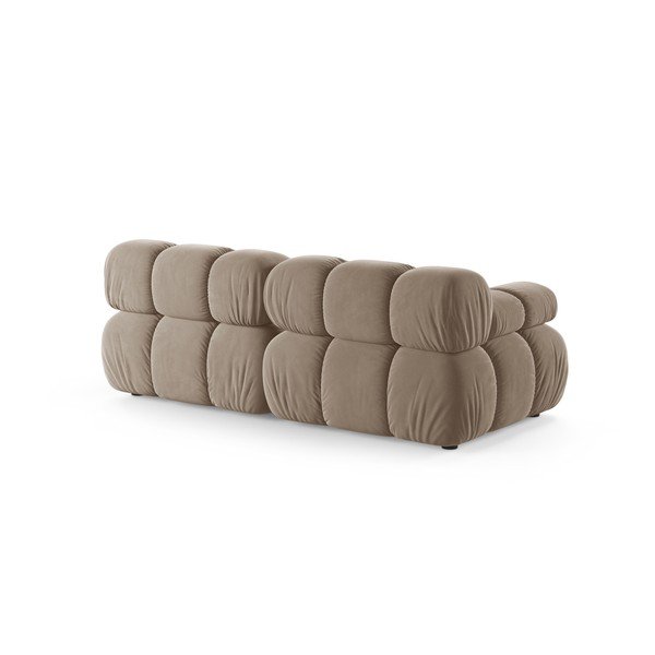 Бежов кадифен модулен диван 188 cm – Micadoni -image-2