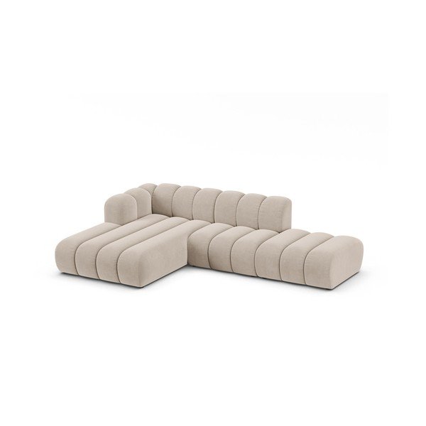 Бежов ъглов диван (ляв ъгъл) Lupine – Micadoni Home-image-1