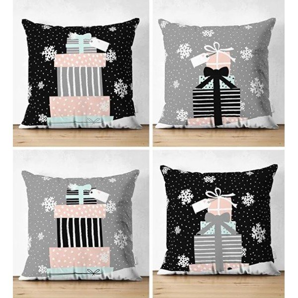 Калъфки за възглавници в комплект 4 бр. с коледни мотиви 43x43 cm Merry Christmas – Mila Home-image-1