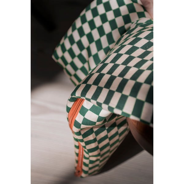 Зелено/бежово единично  спално бельо от памучен сатен 140x200 cm Mini – Mette Ditmer Denmark-image-3