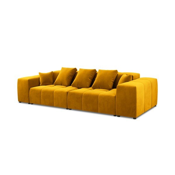 Жълт кадифен диван 320 cm Rome Velvet - Cosmopolitan Design-image-2