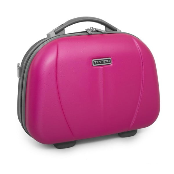 Sytě růžový cestovní kosmetický kufřík Tempo