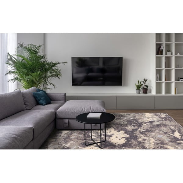 Сив вълнен килим 133x180 cm Daub - Agnella-image-1