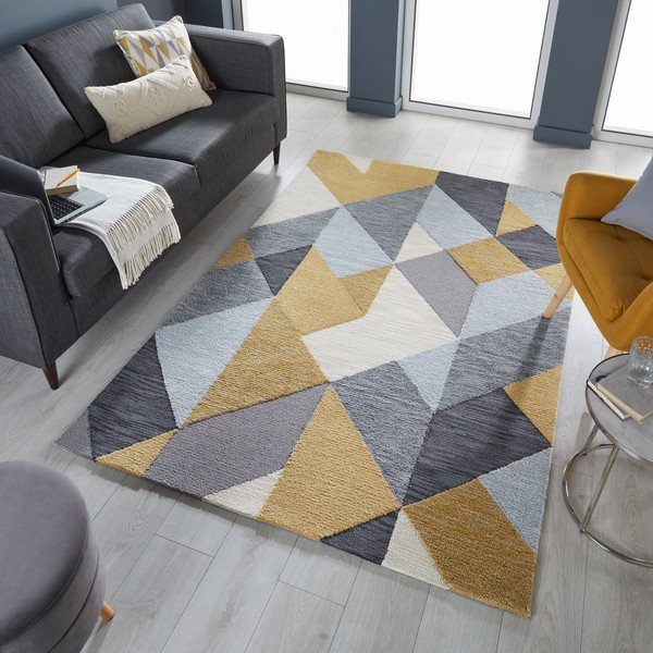 Сив и жълт килим , 120 x 170 cm Icon - Flair Rugs-image-4