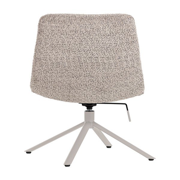 Светлосиво въртящо се кресло от прежда с примки от букле Soren – WOOOD-image-4