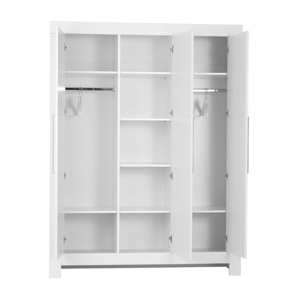Bílá třídveřová šatní skříň Pinio Calmo-image-1