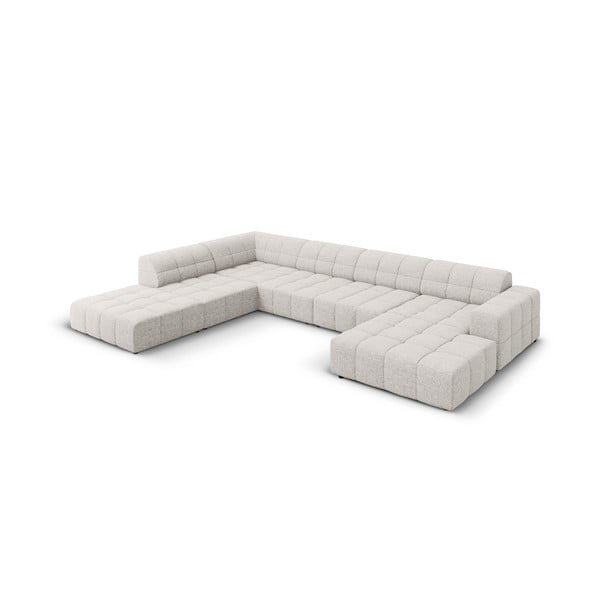 Светлосив ъглов диван (ляв ъгъл/"U") Chicago - Cosmopolitan Design-image-3