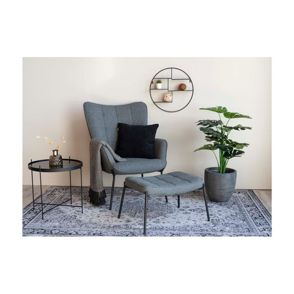 Черен двуетажен метален рафт Genk - House Nordic-image-4