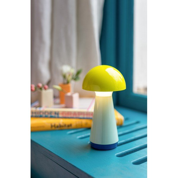 Жълта и светлосиня LED затъмняваща се настолна лампа (височина 18 cm) Bobbi – Remember-image-1