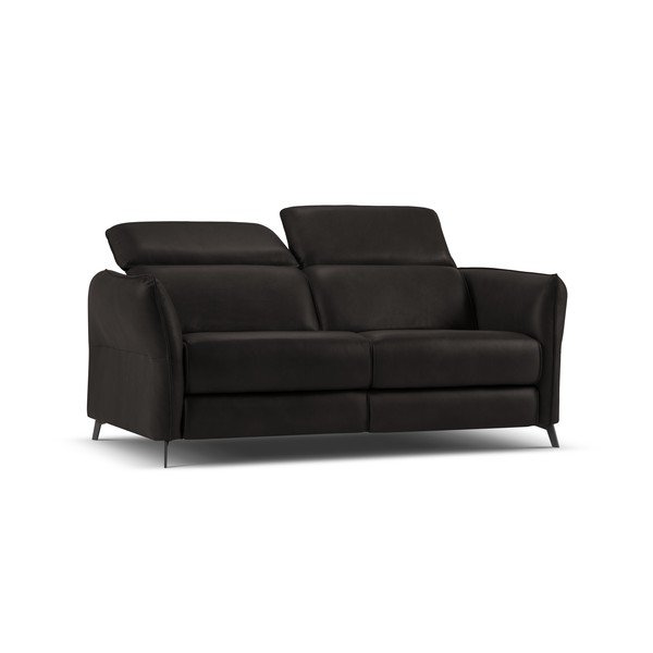 Черен кожен диван 103 см Hubble - Windsor & Co Sofas-image-2