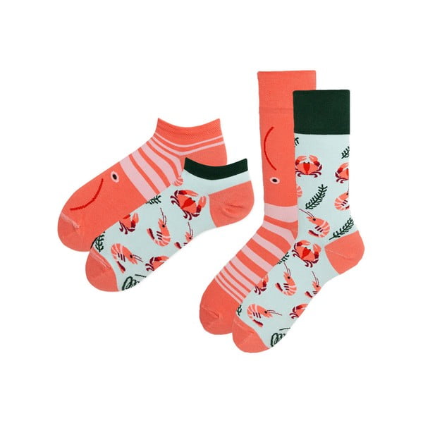Комплект от 2 чифта класически чорапи и чорапи до глезена Frutti, размер 39-42 - Many Mornings