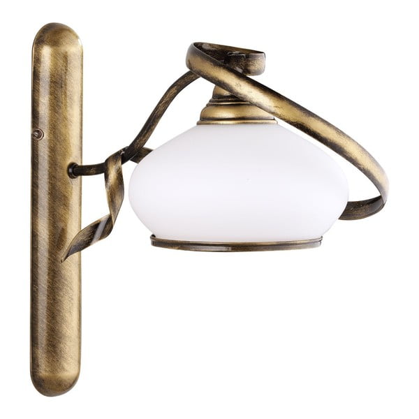 Стенна лампа с бял абажур Ретро, ⌀ 18 cm - Glimte