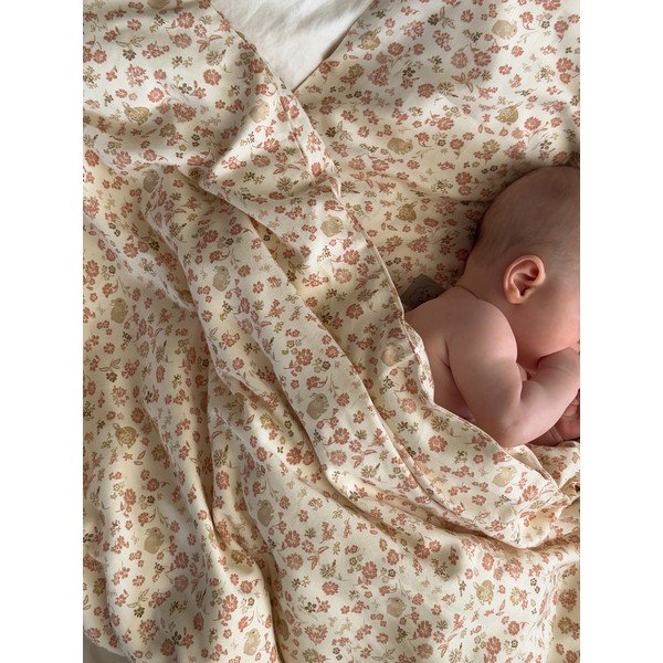 Бежово детско спално бельо от органичен памук 70x100 cm Augusta – Cam Cam Copenhagen-image-1