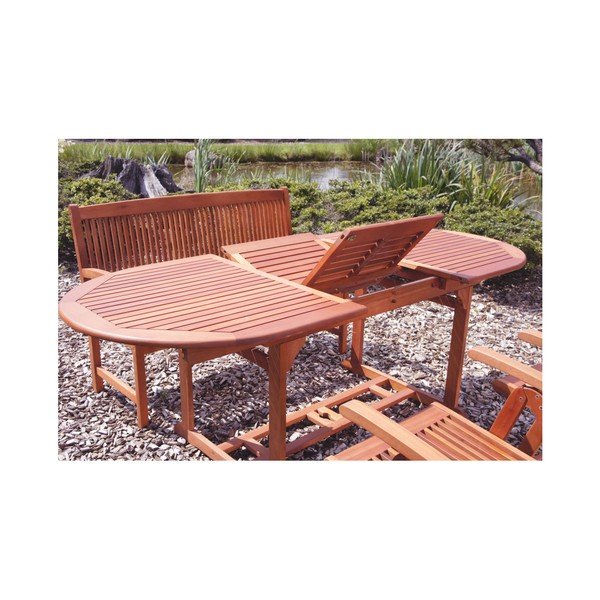 Градинска маса за хранене от масивен евкалипт 90x150 cm Stockholm – Garden Pleasure-image-2