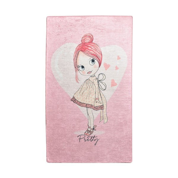 Розов детски нехлъзгащ се килим , 140 x 190 cm Pretty - Conceptum Hypnose