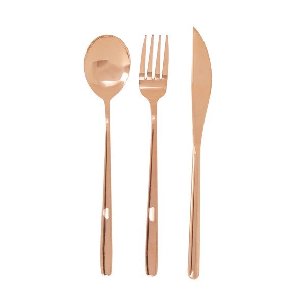 Прибори за хранене 6 бр. от неръждаема стомана в меден цвят Mimo – Premier Housewares-image-2