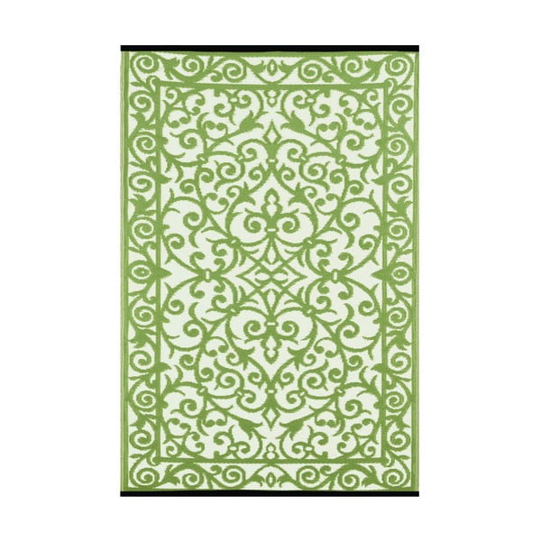Zelenobílý oboustranný venkovní koberec Green Decore Ivory, 120 x 180 cm