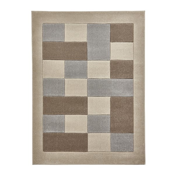 Béžovo-šedý koberec Think Rugs Matrix, 60 x 120 cm
