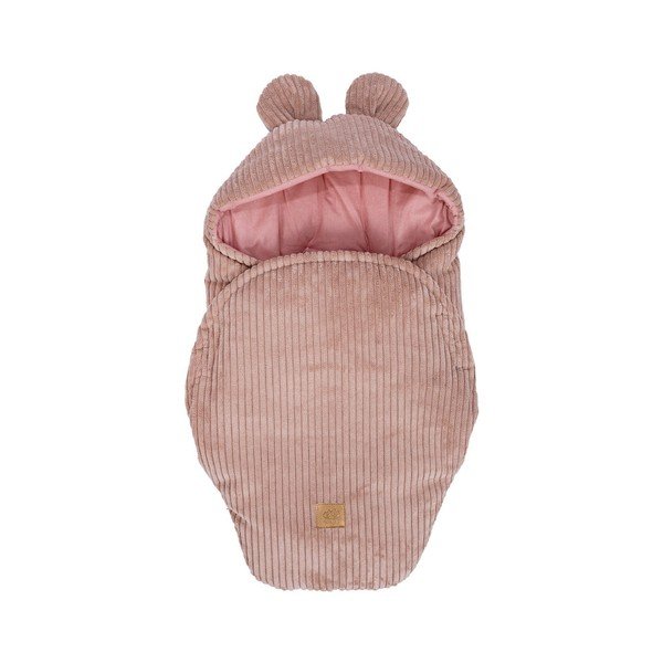 Розово бебешко одеяло от рипсено кадифе 45x80 cm – Meowbaby