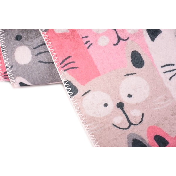 Розов детски килим 120x180 cm Silly Cats – Vitaus-image-2