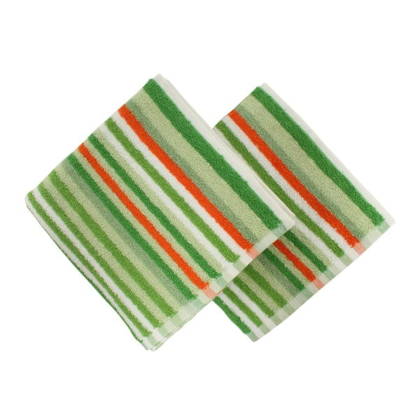 Sada 2 zelených ručníků Cizgi, 40 x 80 cm