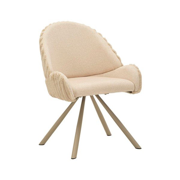 Кремави тапицирани трапезни столове в комплект с подлакътници 2 бр. Stockholm – Mauro Ferretti