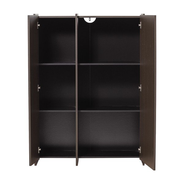 Тъмнокафяво шкафче от декор от ясен 102x140x44 cm Brock – WOOOD-image-3