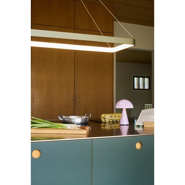 Светлорозова LED затъмняваща се настолна лампа (височина 20 cm) Mush – Hübsch-image-2