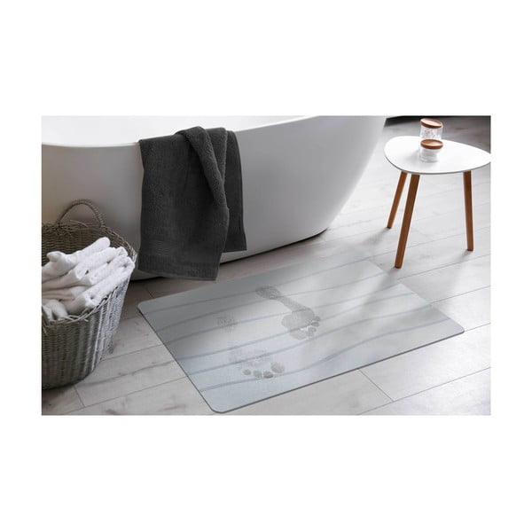 Сив килим за баня 50x70 cm Ondelina – douceur d'intérieur-image-1