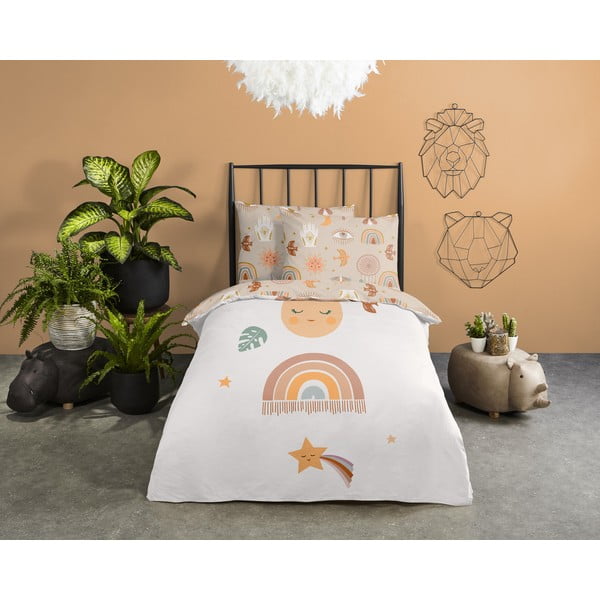 Памучно детско спално бельо за единично легло 140x200 cm - Good Morning-image-1