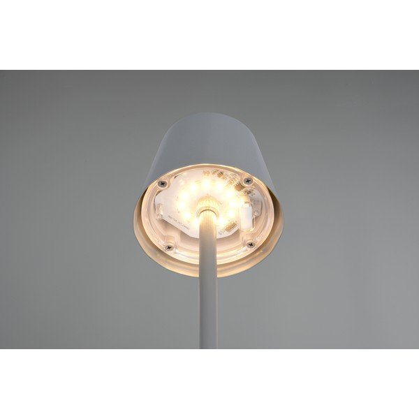 Сива LED настолна лампа с метален абажур (височина 21 cm) Diaz – Reality-image-2
