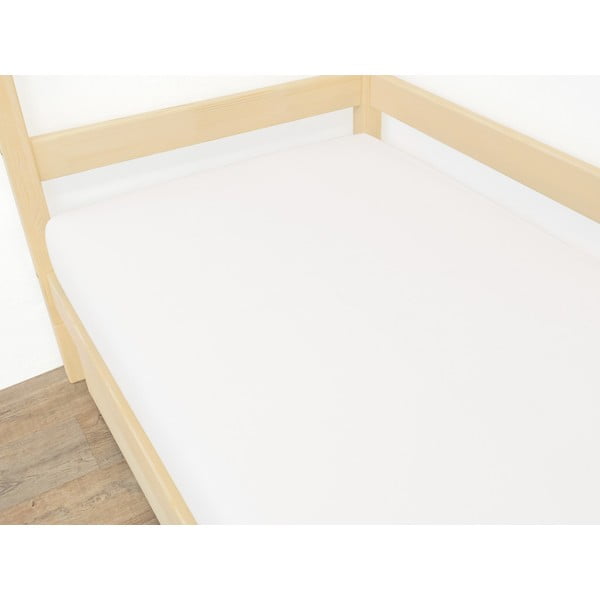 Бял чаршаф от микроплюш, 90 x 190 cm - Benlemi