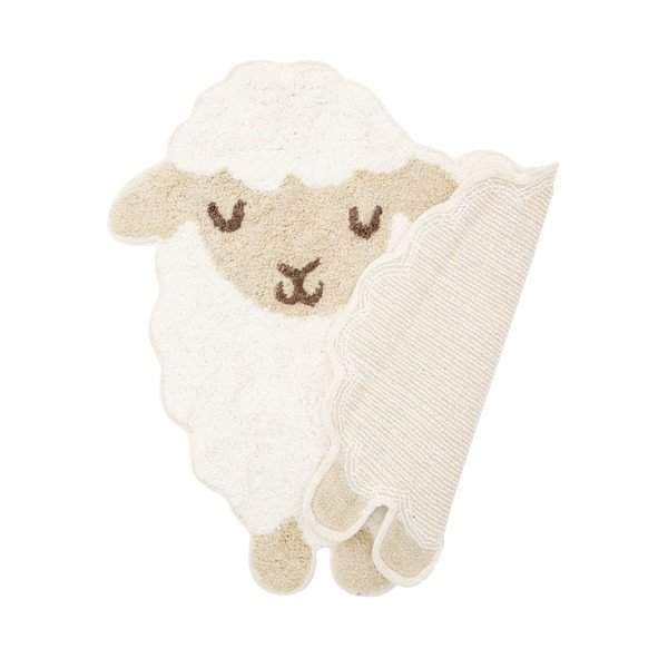 Бял детски памучен килим , 56 x 60 cm Baa Baa Lamb - Sass & Belle-image-2