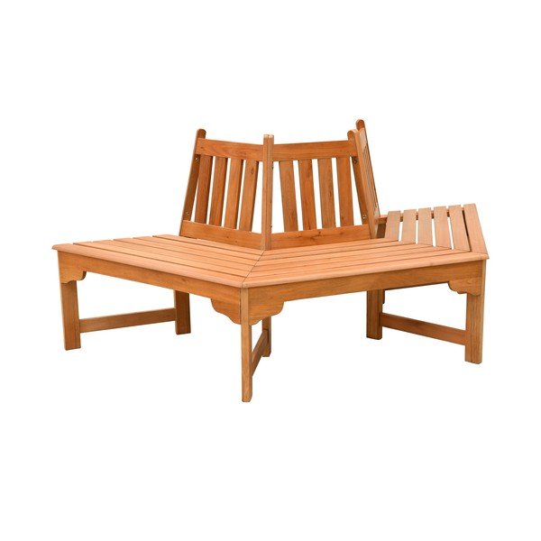 Градинска пейка от масивно дърво в естествен цвят Ontario – Garden Pleasure