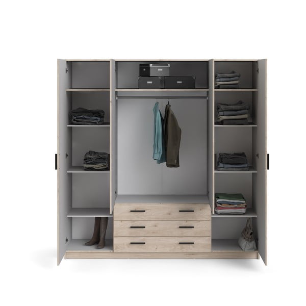 Гардероб от декор от дъб  естествен 196x200 cm Sprint – Tvilum-image-3