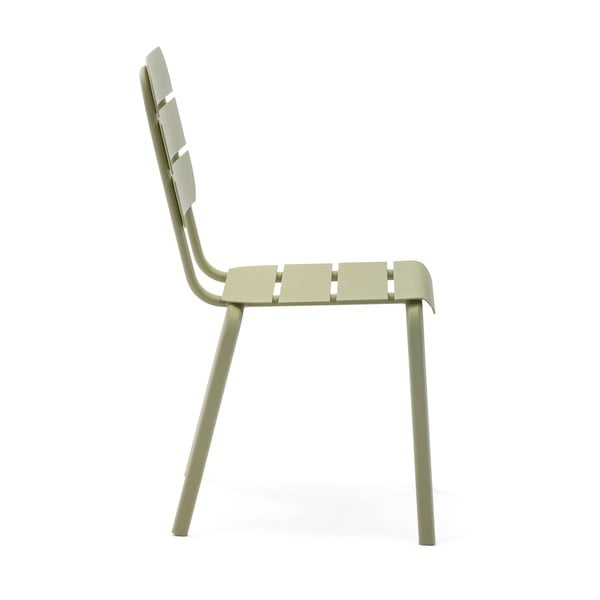 Зелени градински столове в комплект от 4 бр. метални Alicante – Ezeis-image-2