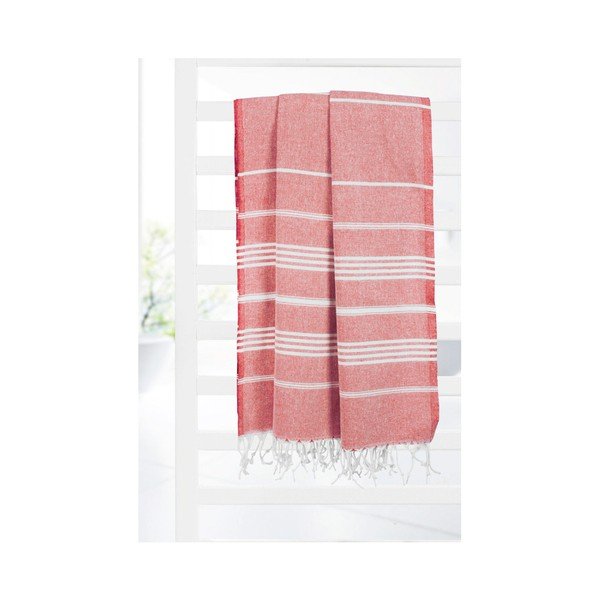 Червена хавлиена кърпа Kate Louise Cotton Collection Classic Red, 100 x 180 cm-image-4