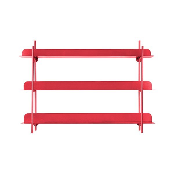 Червен  на няколко нива метален стенен рафт 60 cm Cool Retro – PT LIVING-image-2