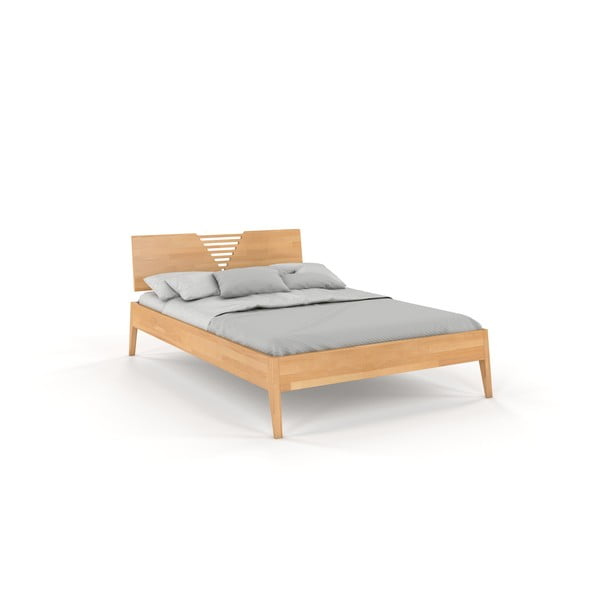Двойно легло от букова дървесина , 140 x 200 cm Visby Wolomin - Skandica