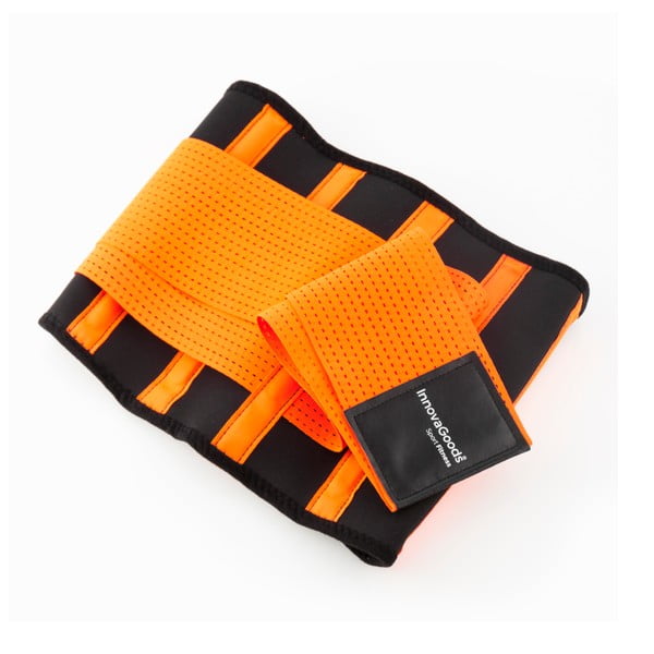 Оранжево-черен спортен колан за отслабване и добра стойка, размер L - InnovaGoods-image-2