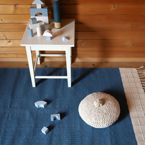 Син килим 150x100 cm Lucia - Nattiot-image-1