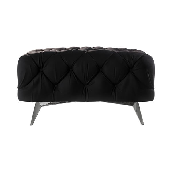 Черна кадифена табуретка Chelsea – Ropez-image-2