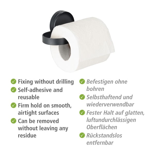 Черен държач за тоалетна хартия Static-Loc® Pavia - Wenko-image-3